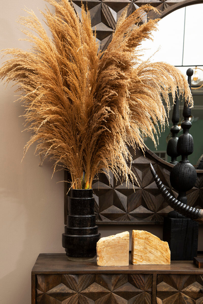 Black Rustic Mango Wood Finial Sculpture | Fidel