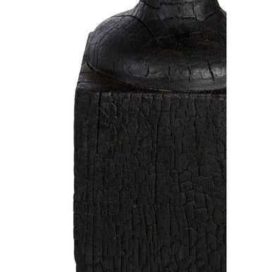 Black Rustic Mango Wood Finial Sculpture