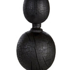 Black Rustic Mango Wood Finial Sculpture