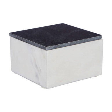 White and Grey Marble Small Trinket Box
