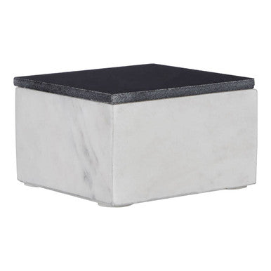 White and Grey Marble Small Trinket Box