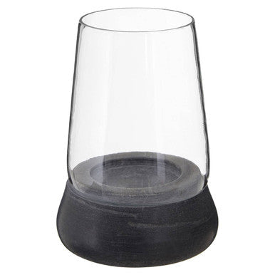 Complements Grey Marble and Glass Candle Holder