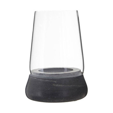 Complements Grey Marble and Glass Candle Holder