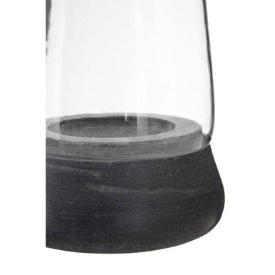 Complements Grey Marble and Glass Candle Holder