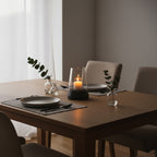 Complements Grey Marble and Glass Candle Holder