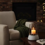Hurricane Candle Holder with Marble Base