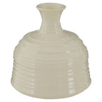 Cream Small Ribbed Ceramic Vase