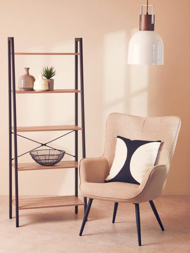 Cream Small Ribbed Ceramic Vase