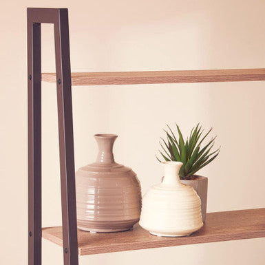 Cream Small Ribbed Ceramic Vase
