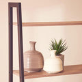 Cream Small Ribbed Ceramic Vase