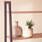 Cream Small Ribbed Ceramic Vase