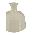 Cream Small Ribbed Ceramic Vase