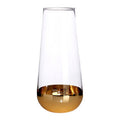 Clear and Gold Finish Vase