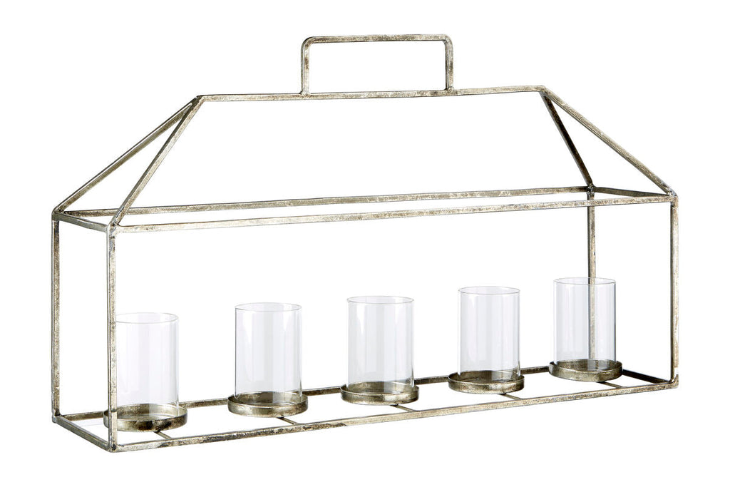 Candle Holder with Silver Finish
