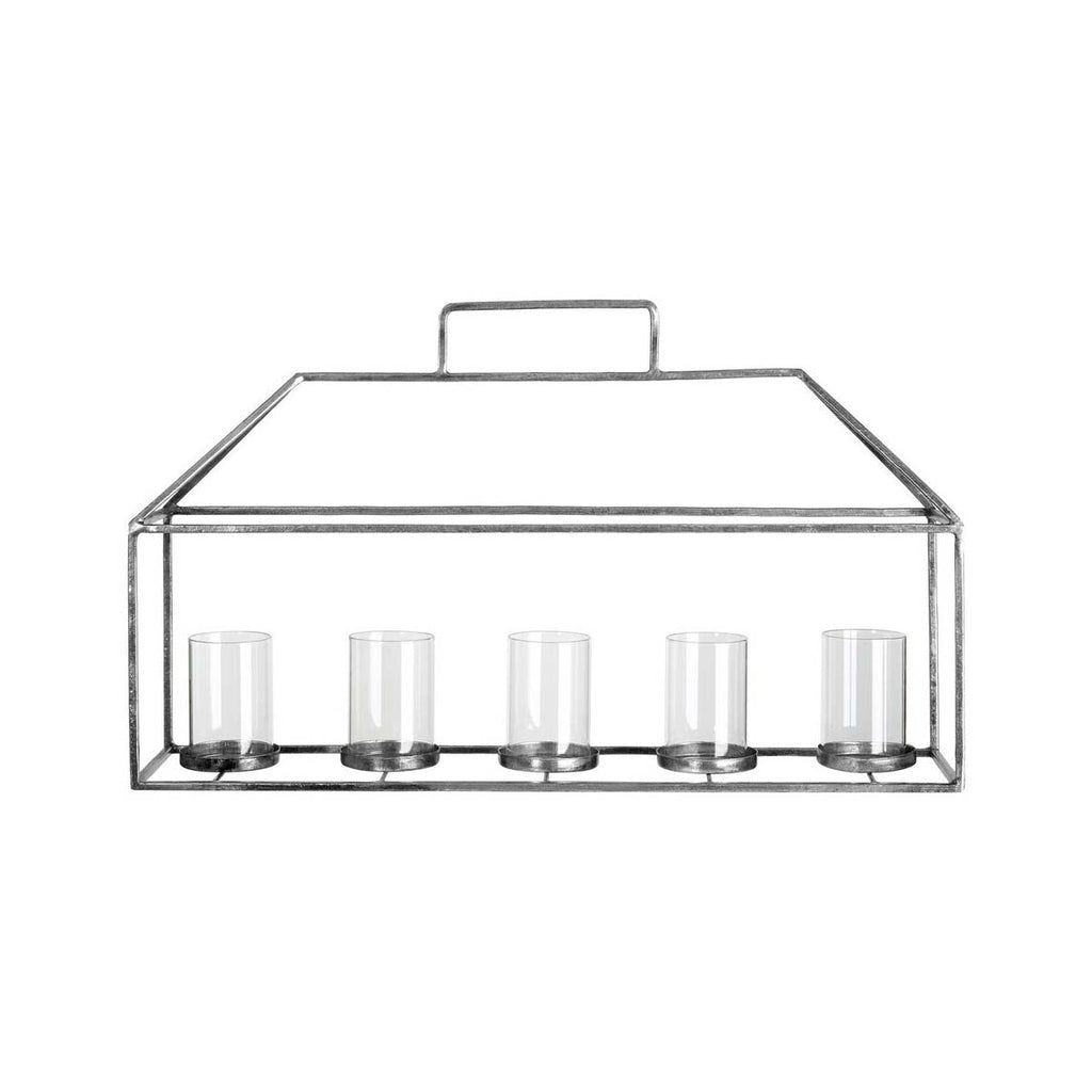 Candle Holder with Silver Finish