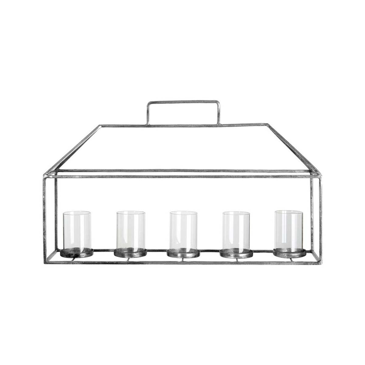 Candle Holder with Silver Finish