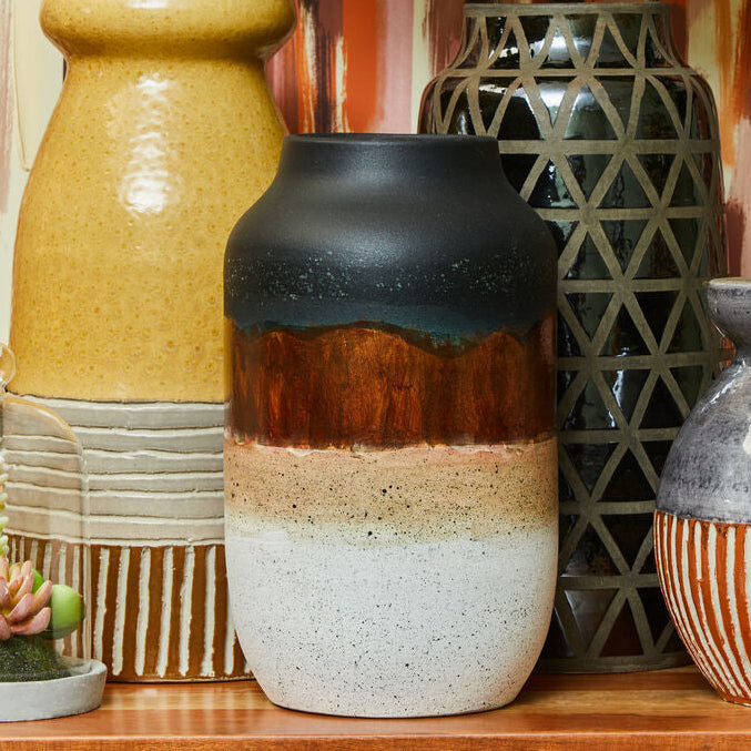 Multi Tonal Earthenware Vase