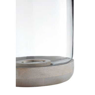 Grey Bottle Neck Small Hurricane Candle Holder
