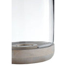 Grey Bottle Neck Small Hurricane Candle Holder