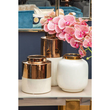 Polished Small Metallic Vase