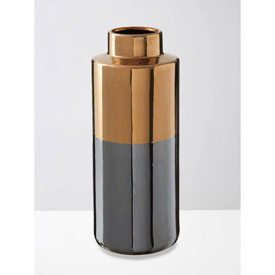 Grey Large Metallic Vase