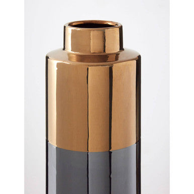 Grey Large Metallic Vase