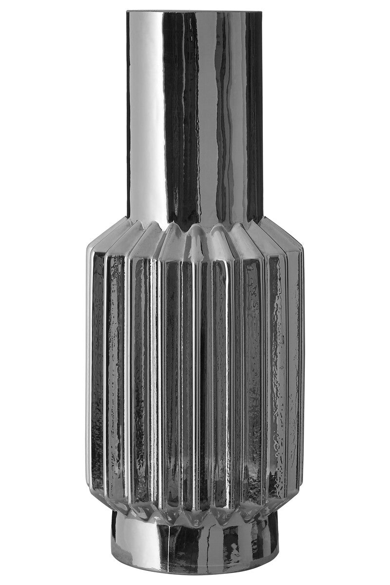 Silver Large Glass Vase