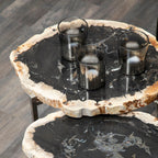 Silver Glass Tealight Holder