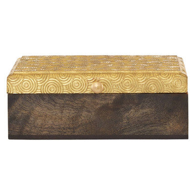 Gold Disc Design Small Trinket Box