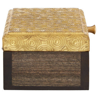 Gold Disc Design Small Trinket Box