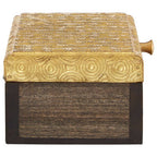 Gold Disc Design Small Trinket Box
