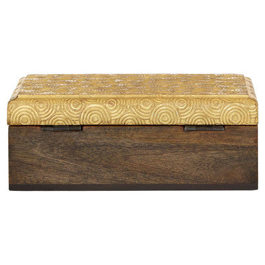 Gold Disc Design Small Trinket Box
