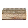 Metallic Hatched Small Trinket Box
