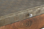 Metallic Hatched Small Trinket Box