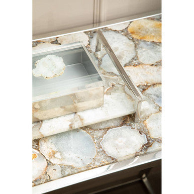 White Agate Large Trinket Box