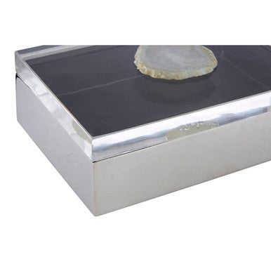 White Agate Large Trinket Box