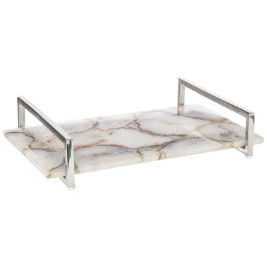 White Agate Large Tray