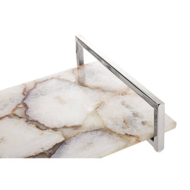 White Agate Large Tray