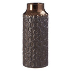 Geometric Gold and Grey Small Ceramic Vase