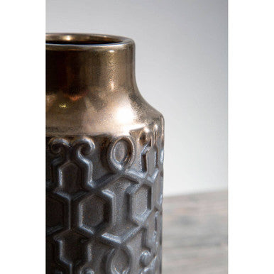 Grey Textured Large Planter