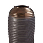 Ribbed Textured Large Ceramic Vase