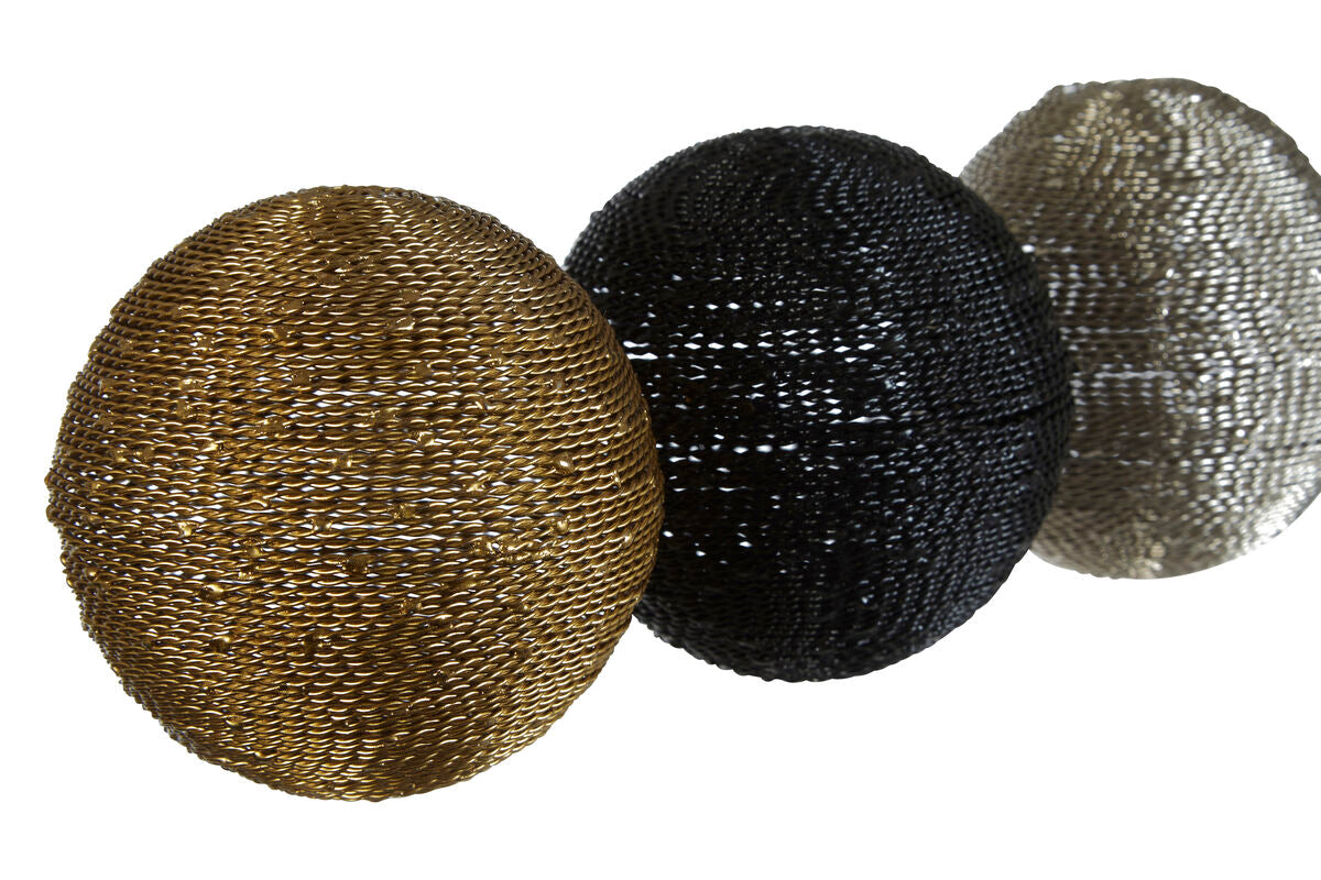 Set of 3 Large Decorative Balls