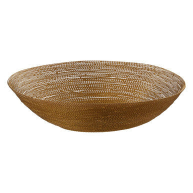 Brass Wire Gold Finish Decorative Bowl