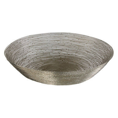 Nickel Wire Silver Decorative Bowl