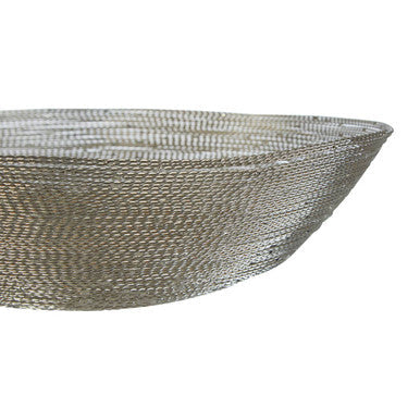 Nickel Wire Silver Decorative Bowl