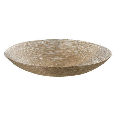 Nickel Twisted Metal Small Decorative Bowl
