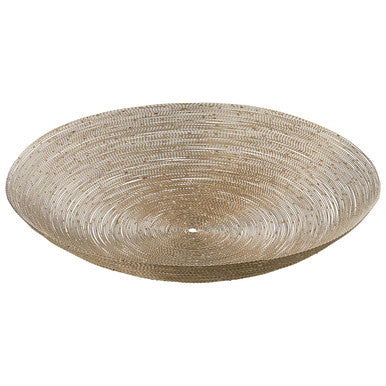 Nickel Twisted Metal Small Decorative Bowl