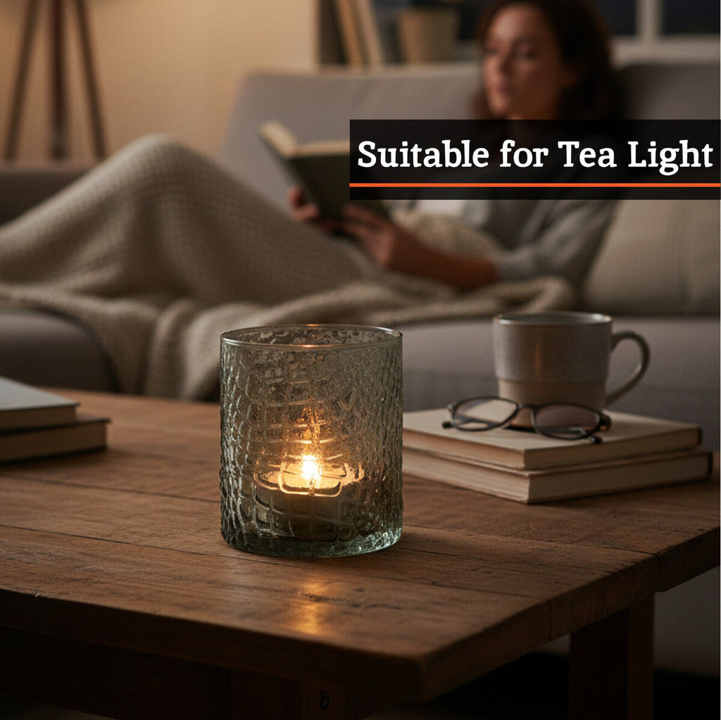 Smoked Glass Tealight Holder