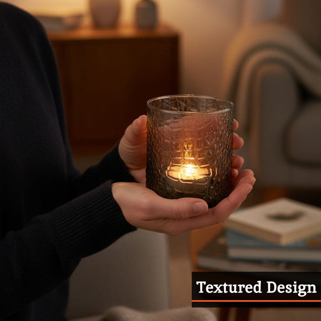 Smoked Glass Tealight Holder