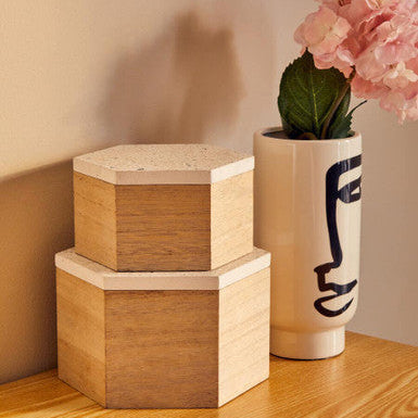 Large Terrazzo Lid Trinket Box